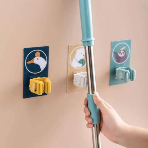 Broom Holder Creative Character Wall Mounted