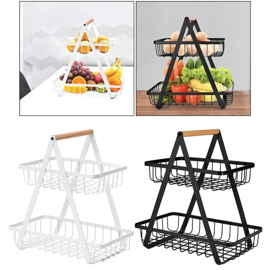 2-TIER METAL FRUIT BASKET