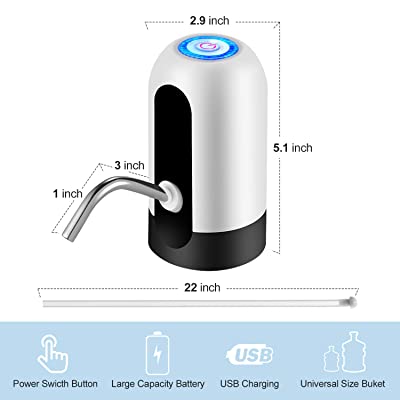 Portable Water Dispenser USB Rechargeable Pump