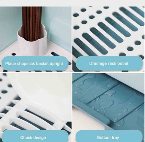 Dish Rack Covered With Drainage Tray