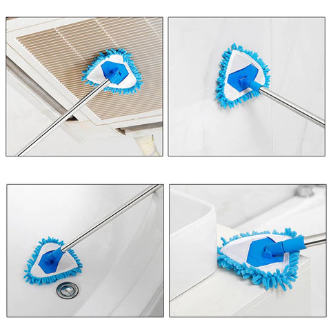 180 Degree Rotatable Adjustable Microfiber Telescopic Triangle Mop,