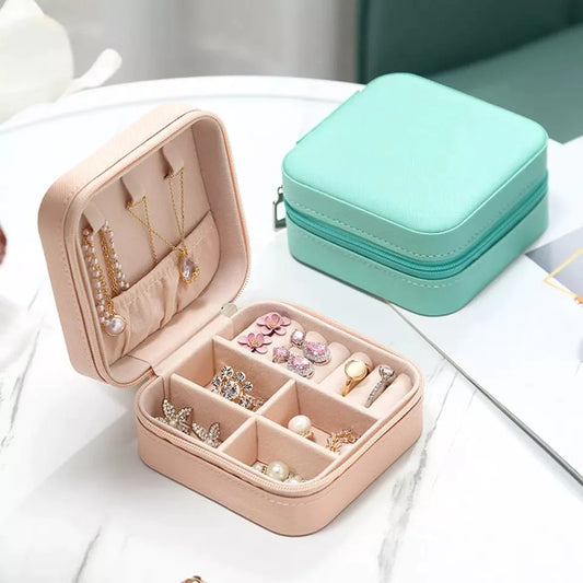 Portable Jewellery Box Organizer Travel Jewelry Storage Case for Earrings Necklace