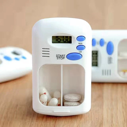 Pills Storage Case With Alarm Timer Clock