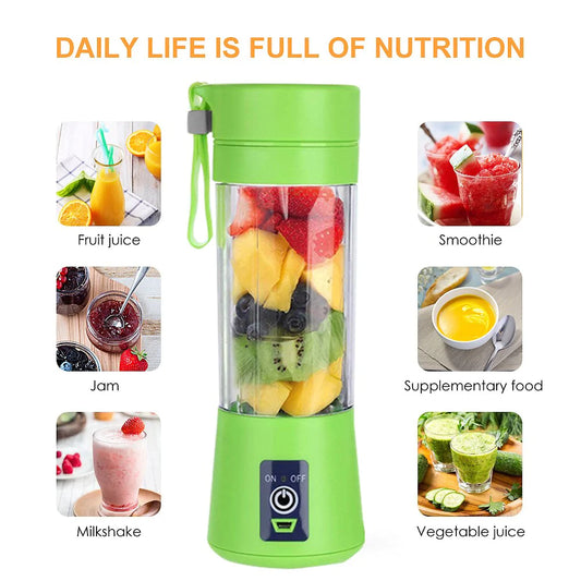 Portable Chargeable Travel Juicer Blender 6 Blade