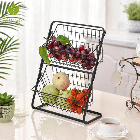 2-Tier Iron Storage Basket