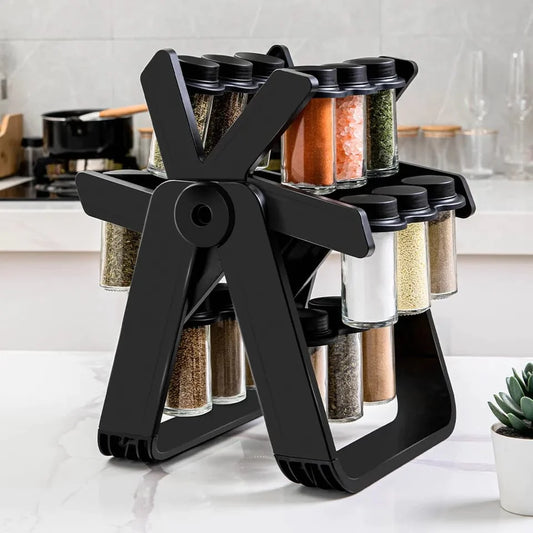 Rotating Spice Rack With 18Pcs Jar