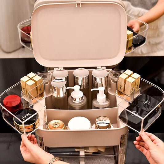 Large Capacity Jewelry Rack Cosmetic Organizer Skincare Lipstick Cosmetic Storage Box