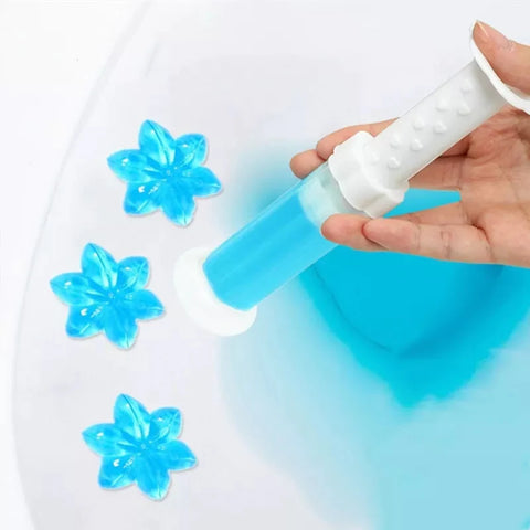 Toilet Freshener Cleaner Gel Flower Stamp