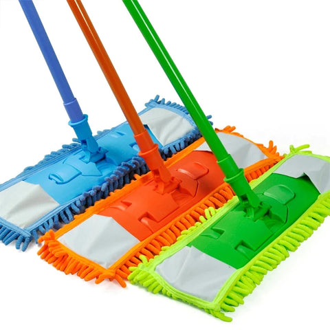 Flat Microfiber Squeeze Mop With Long Handle