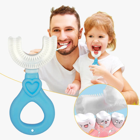 Silicone Baby Toothbrush U Shaped 360 Degree