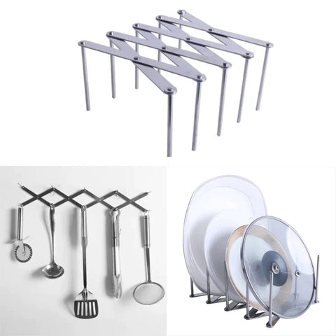 ADJUSTABLE EXTENDED STAINLESS STEEL SPOON HOLDER 