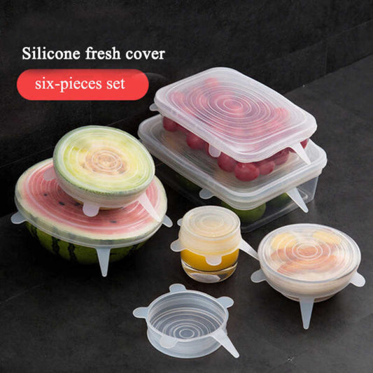 6 Pcs Silicone Covers Lid – Airtight bowl Cover Lid