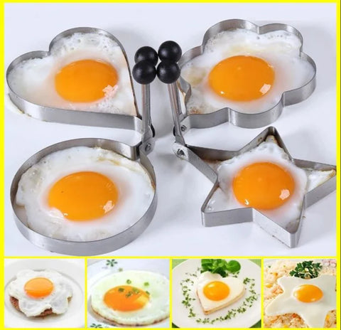 Egg Molds Stainless Steel 4 Pcs Set For Kitchen