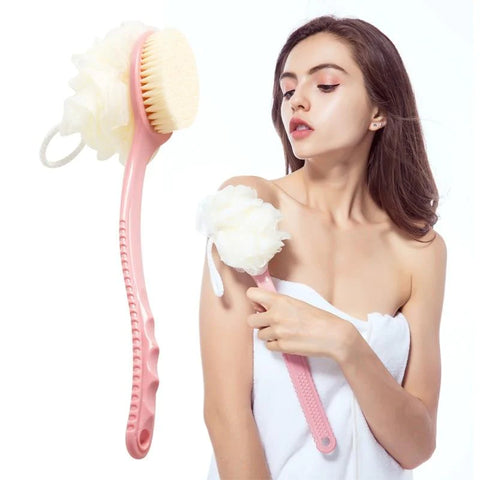 2 In 1 Bathing Scrubbing Long Handle Brush