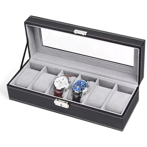 6 and 12 Slot Leather Watch Organizers