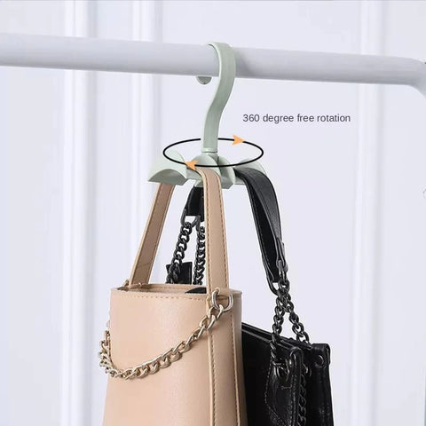 360-Degree Rotation Closet Hanger Handbag Storage Purse Hanging Rack