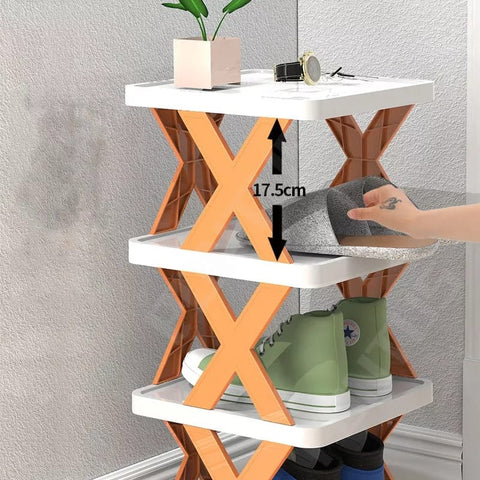 6 layer Simple Shoe Rack Plastic Simple Shelf (Free Delivery)