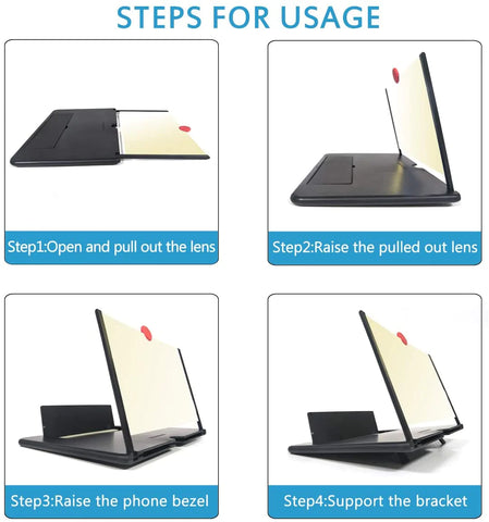 Mobile Screen Magnifier I Mobile Phone Amplifier I Foldable Magnifier Stand