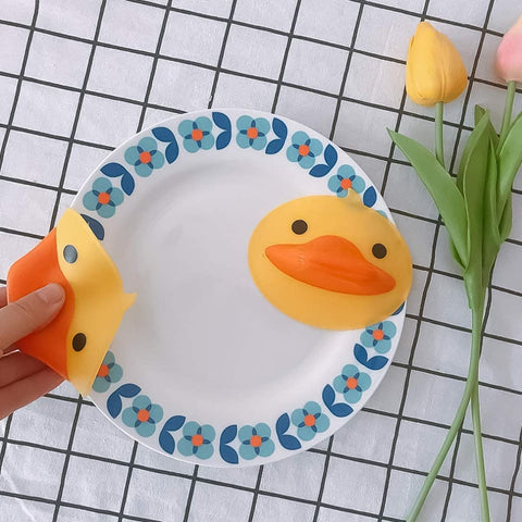 Silicone Mini Pot Holder Duck Shape