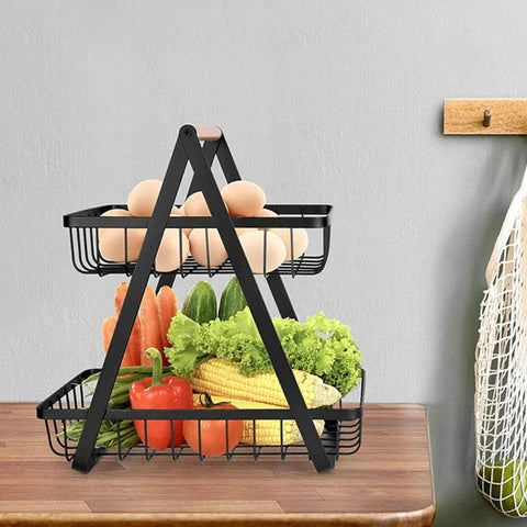 2-TIER METAL FRUIT BASKET