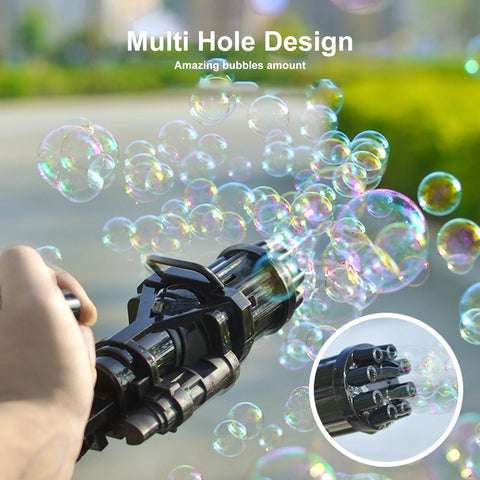 8-Holes Automatic Gatling Bubble Gun