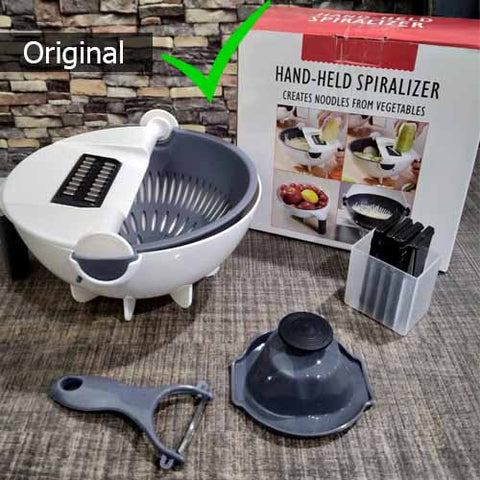 Multi Manual Vegetable Slicer Strainer Bowl