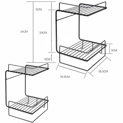 2 Layer Corner Storage Shelves