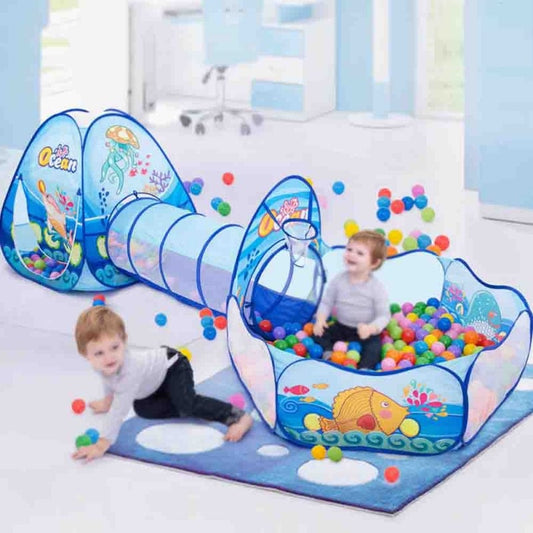 Portable 3 In 1 Tunnel Baby Playhouse