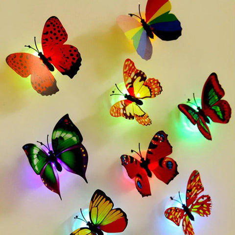 6Pcs LED Butterfly Wall Sticker