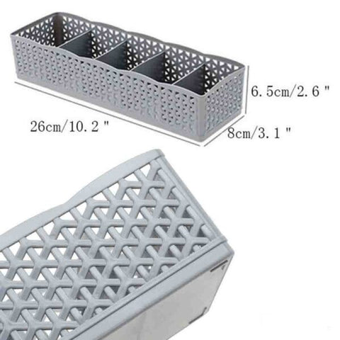 Socks Organizer 5 Grid Storage Basket