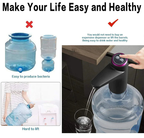 Auto Portable USB Wireless Electric Water Pump Bottle Dispenser