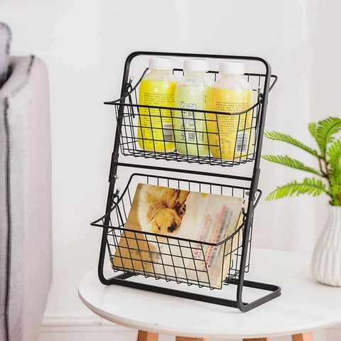 2-Tier Iron Storage Basket