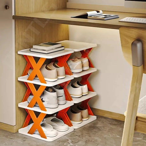 6 layer Simple Shoe Rack Plastic Simple Shelf (Free Delivery)