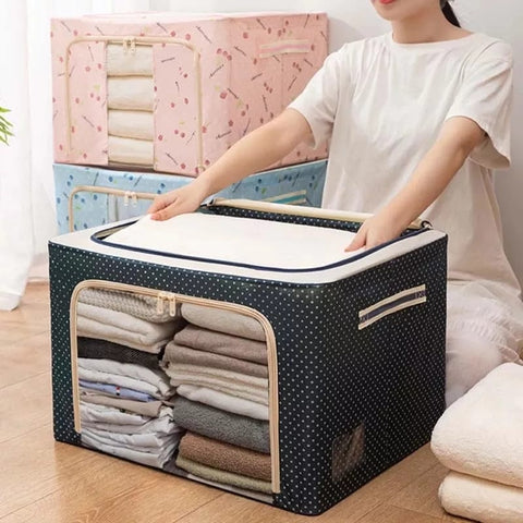 Folding Storage Box For Clothes - 55 Ltr