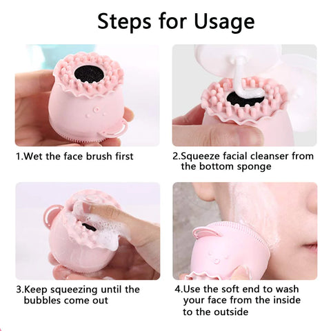 Face Cleansing Brush Silicone Mini Octopus