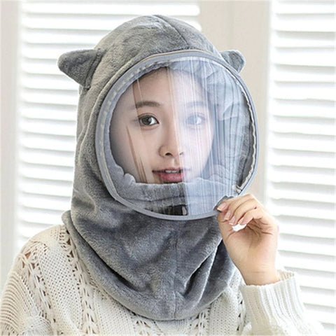 Cute Winter Hedging Face Mask Cap