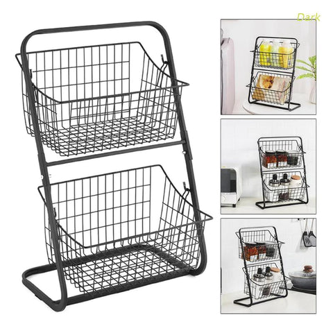 2-Tier Iron Storage Basket