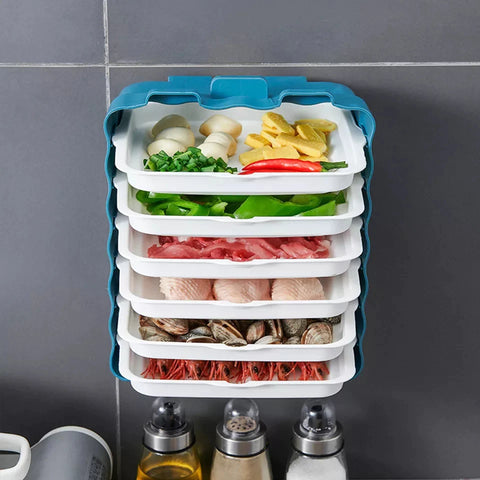 Wall Mount 6pcs Tray Organizer