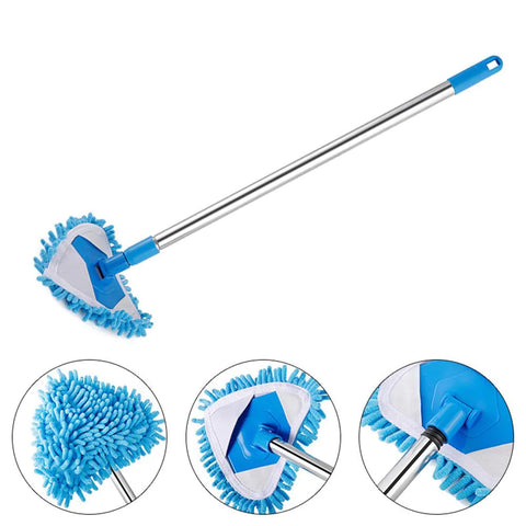 180 Degree Rotatable Adjustable Microfiber Telescopic Triangle Mop,