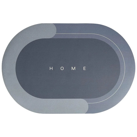 Bath Mat Water Absorbent Non-Slip Oval Shape