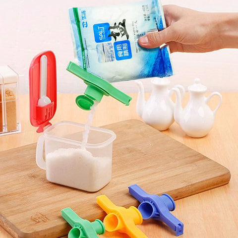 Seal Pour Food Storage Bag Clip