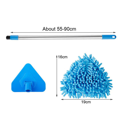 180 Degree Rotatable Adjustable Microfiber Telescopic Triangle Mop,