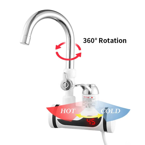 Electric Water Heater Faucet Tap With Display