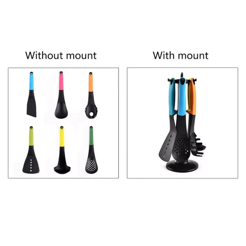 6 Pieces Kitchen Tools Spatula Set Silicone Non-Stick