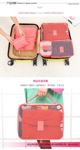 6 PCS Travel Storage Bag