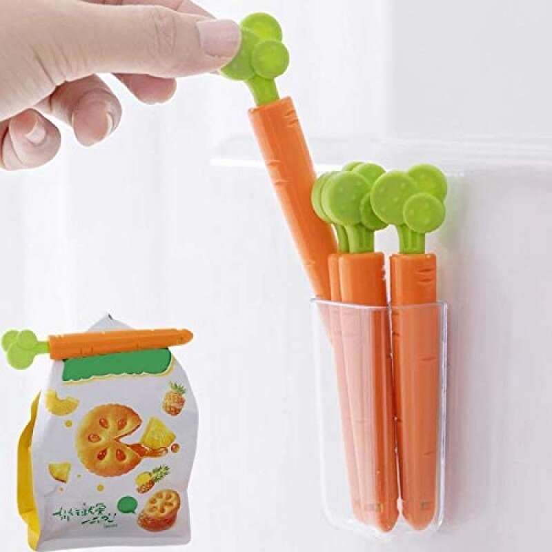 5PCS Food Sealing Clip Carrot Shape