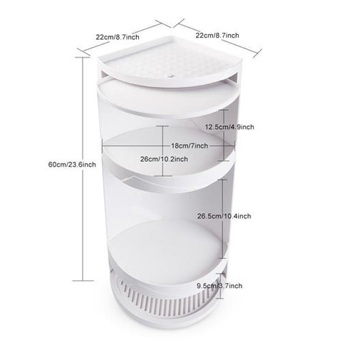 Rotating Corner Cosmetic Accessories Shelf Bathroom Shelf