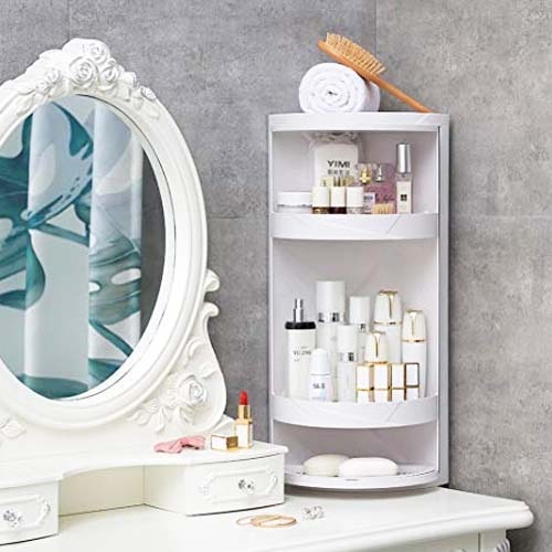 Rotating Corner Cosmetic Accessories Shelf Bathroom Shelf