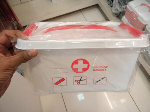 First Aid Medicine Storage Box Two Layers