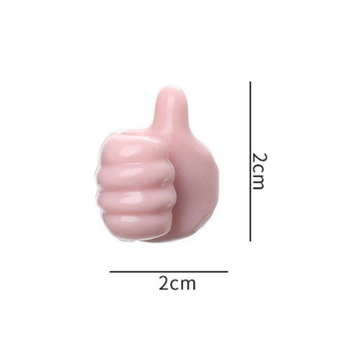 Creative Thumbs Up Shape Wall Hook Clip (pack of 10)